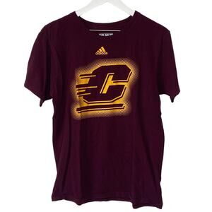Adidas Central Michigan University Chippewas Short Sleeve T Shirt - Unisex Large